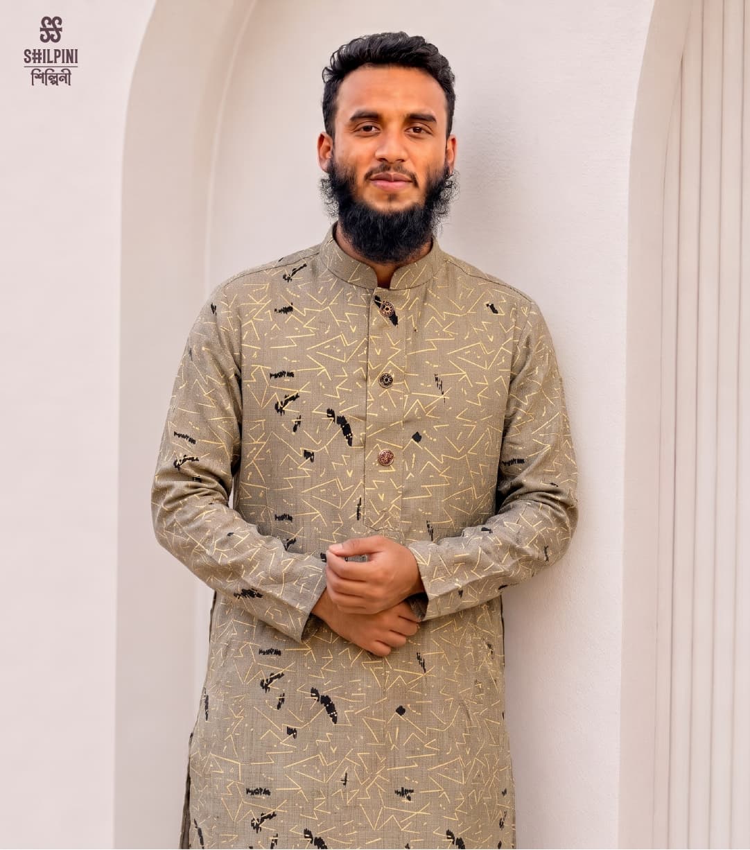 Shilpini Geometric Pattern Panjabi