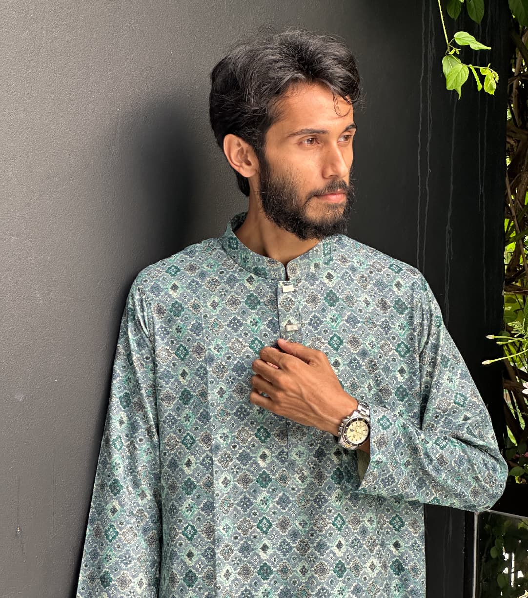 Misty Teal Karukaj Shilpini Panjabi