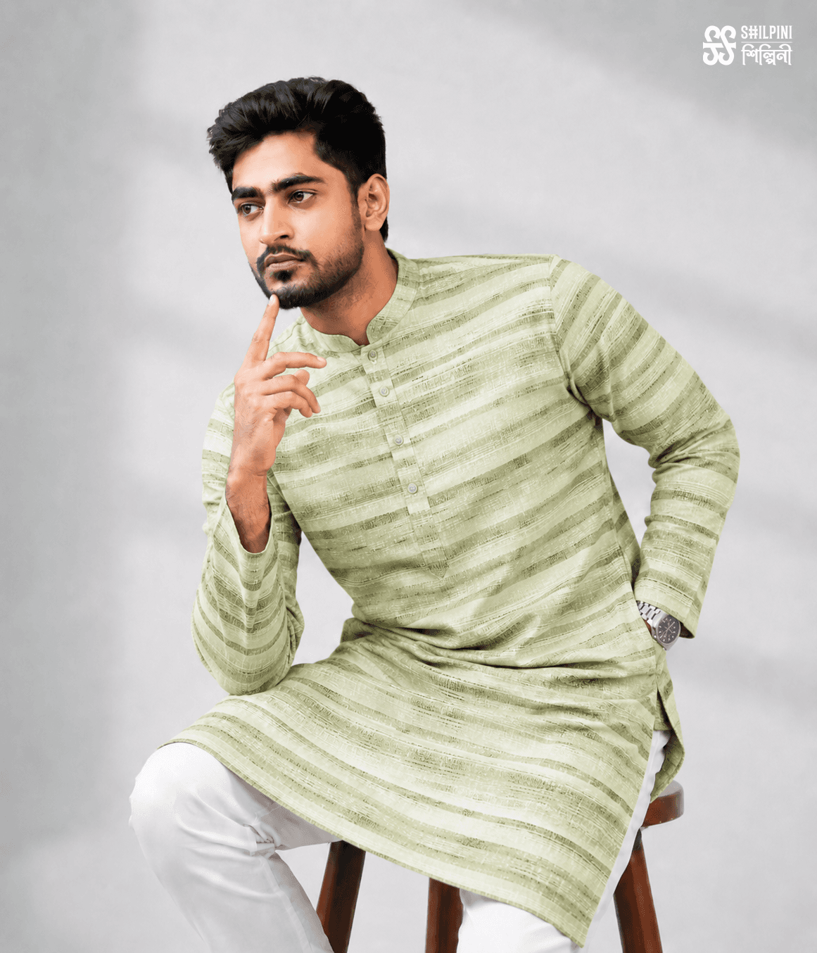 Shilpini Heritage Stripe Panjabi